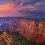 Grand Canyon sunset pano.jpg
